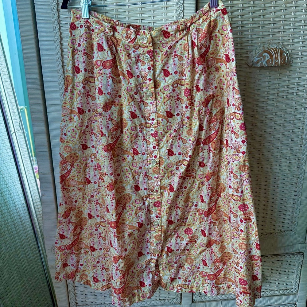 Vibrant Paisley Maxi Skirt
